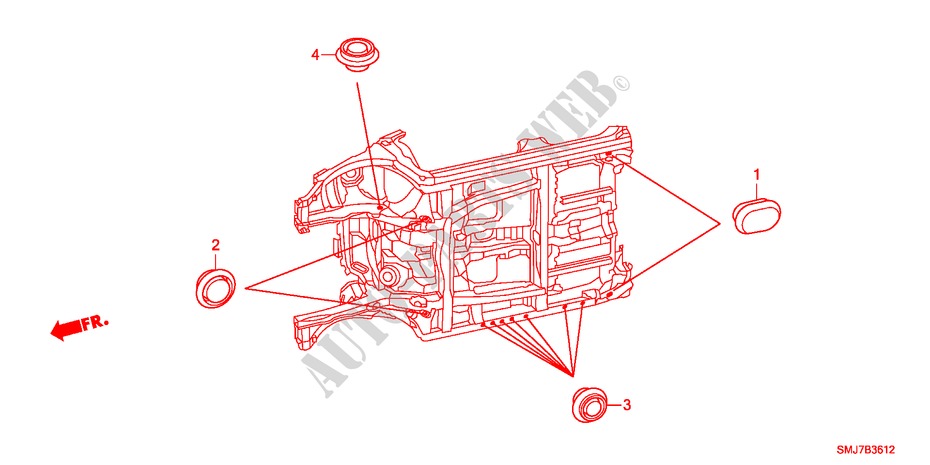 ANELLO DI TENUTA(INFERIORE) per Honda CIVIC 1.8S 5 Porte 5 velocità automatico 2011