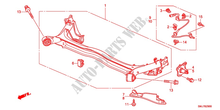 BRACCIO INFERIORE POST. per Honda CIVIC 1.4COMFORT 5 Porte 6 velocità manuale 2011
