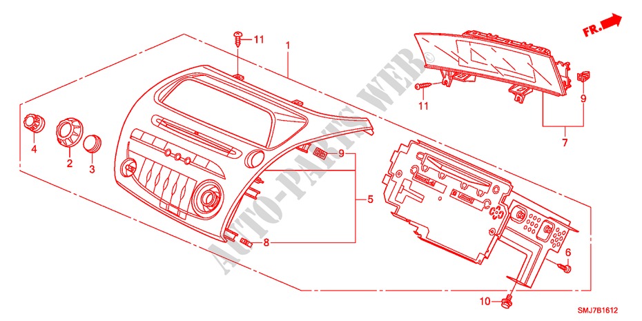 RADIO AUTOMATICA(RH)(1) per Honda CIVIC 1.8S 5 Porte 5 velocità automatico 2011