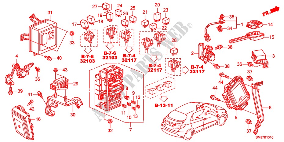 UNITA DI CONTROLLO(CABINA)(LH)(1) per Honda CIVIC 1.4SPORT 5 Porte 6 velocità manuale 2011