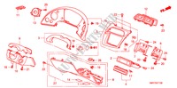 ABBELLIMENTO STRUMENTI(LH)(LATO GUIDATORE) per Honda CIVIC 1.8 TYPE S 3 Porte 6 velocità manuale 2008