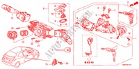 INTERRUTTORE COMBINAZIONE(RH) per Honda CIVIC 2.0 TYPE R 3 Porte 6 velocità manuale 2009
