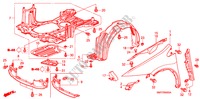 PARAFANGHI ANTERIORI per Honda CIVIC 1.8 TYPE S 3 Porte 6 velocità manuale 2009