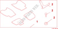 STANDARD FLOOR CARPETS   FOR RHD per Honda CIVIC 2.2 TYPE S     DPF 3 Porte 6 velocità manuale 2007