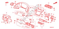 ABBELLIMENTO STRUMENTI(LH)(LATO GUIDATORE) per Honda CIVIC 1.8 TYPE-S 3 Porte 6 velocità manuale 2010