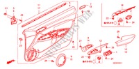 FODERAMENTO PORTIERA(RH) per Honda CIVIC 1.8 BASE 3 Porte cambioautomatico 2010