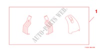 FRONT CLAMPS FOR ROOF RACK per Honda CIVIC 1.8 TYPE-S    PLUS 3 Porte 6 velocità manuale 2010