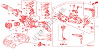 INTERRUTTORE COMBINAZIONE(LH) per Honda CIVIC 2.0 TYPE-R    PLUS 3 Porte 6 velocità manuale 2011