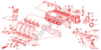 MOLTEPLICE ASPIRAZIONE(1.4L) per Honda CIVIC 1.4 TYPE-S 3 Porte 6 velocità manuale 2011
