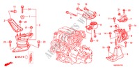 MONTATORI MOTORE(1.4L) per Honda CIVIC 1.4 TYPE-S 3 Porte cambioautomatico 2010