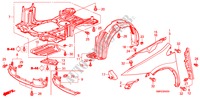 PARAFANGHI ANTERIORI per Honda CIVIC 2.0 TYPE-R    PLUS 3 Porte 6 velocità manuale 2011