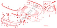 PARAVENTO POSTERIORE/VETRO QUARTIERE per Honda CIVIC 2.2 TYPE-S    PLUS 3 Porte 6 velocità manuale 2010
