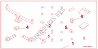 TRAILER HITCH DETACHABLE per Honda CIVIC 1.8 TYPE-S    PLUS 3 Porte cambioautomatico 2010