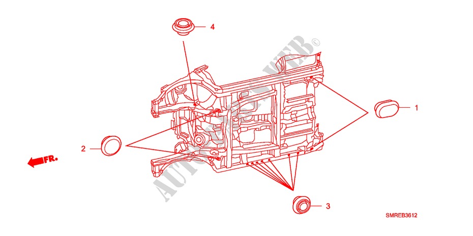 ANELLO DI TENUTA(INFERIORE) per Honda CIVIC 1.4 BASE 3 Porte cambioautomatico 2010