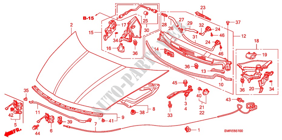 COFANO MOTORE(LH) per Honda CIVIC 1.4 TYPE-S 3 Porte 6 velocità manuale 2011