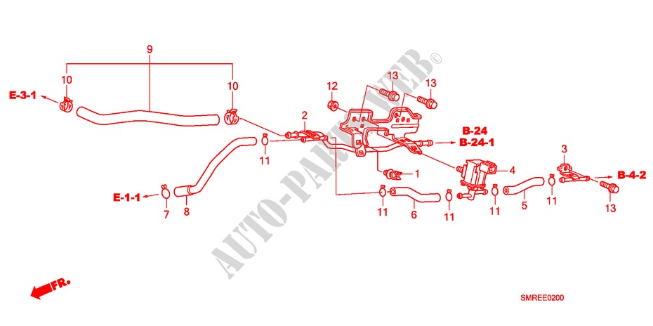 CONDOTTO INSTALLAZIONE(2.0L) per Honda CIVIC 2.0 TYPE-R 3 Porte 6 velocità manuale 2011