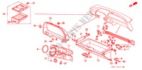 ABBELLIMENTO STRUMENTI(LH) per Honda CONCERTO LX 4 Porte 4 velocità automatico 1990