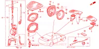ANTENNA RADIO/ALTOPARLANTE per Honda ACCORD 2.3 ISR 4 Porte 5 velocità manuale 1994