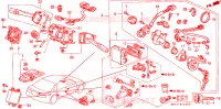 INTERRUTTORE COMBINAZIONE per Honda ACCORD 2.3 ISR 4 Porte 5 velocità manuale 1994