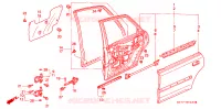 PANNELLI PORTIERE POST. per Honda ACCORD 2.3 ISR 4 Porte 5 velocità manuale 1994