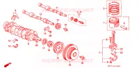 PISTONE/ALBERO A GOMITI per Honda ACCORD 2.3 ISR 4 Porte 5 velocità manuale 1994