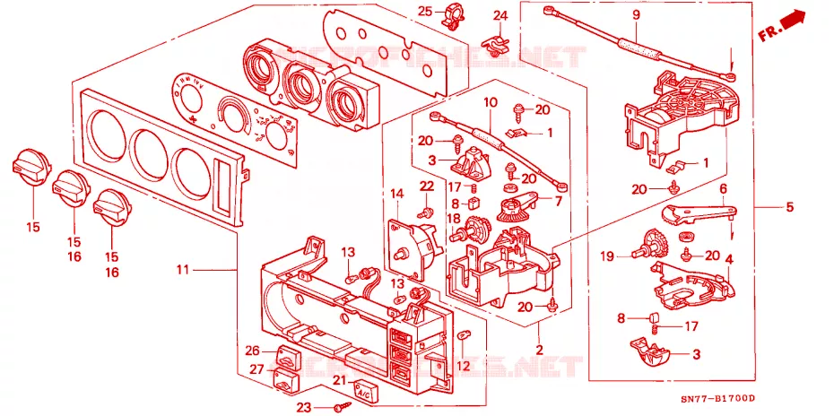 CONTROLLO RISCALDATORE Honda  ACCORD 1994 2.0 IS 4 velocità automatico 