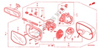 SPECCHIETTO (COMANDO REMOTO ELETTRICO) per Honda CIVIC 1.6 LXI 4 Porte 5 velocità manuale 2007
