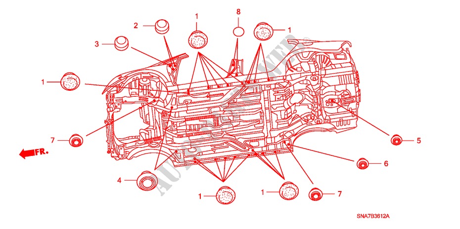 ANELLO DI TENUTA(INFERIORE) per Honda CIVIC 1.8 SES 4 Porte 6 velocità manuale 2006