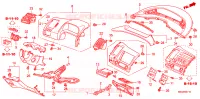 ABBELLIMENTO STRUMENTI(LATO GUIDATORE) (LH) per Honda CIVIC 1.8 LS 4 Porte 5 velocità automatico 2008