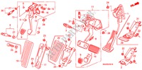 PEDALE(RH) per Honda CIVIC 1.8 EXI 4 Porte 5 velocità manuale 2009