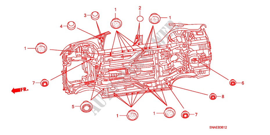 ANELLO DI TENUTA(INFERIORE) per Honda CIVIC 1.8 S 4 Porte 6 velocità manuale 2008