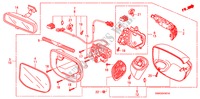 SPECCHIETTO(GIRO LATO)(COMANDO REMOTO ELETTRICO) per Honda CIVIC 18S 4 Porte 5 velocità manuale 2011