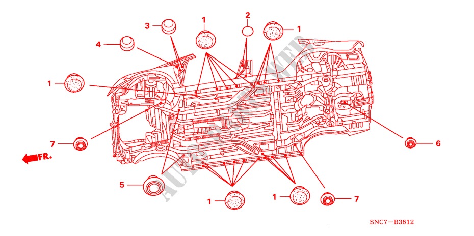 ANELLO DI TENUTA(INFERIORE) per Honda CIVIC HYBRID MX 4 Porte pieno automatica 2011