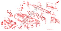 MOLTEPLICE ASPIRAZIONE(DOHC) per Honda CIVIC CRX VTI 2 Porte 5 velocità manuale 1997
