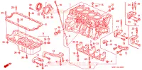 BLOCCO CILINDRO/SCODELLO OLIO (SOHC,SOHC VTEC) per Honda CIVIC EX 3 Porte 5 velocità manuale 1994
