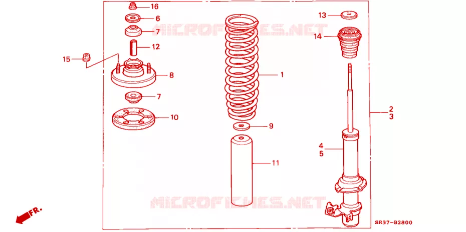 ASSORBITORE SCOSSE ANTERIORE Honda  CIVIC 1994 EX 5 velocità manuale 