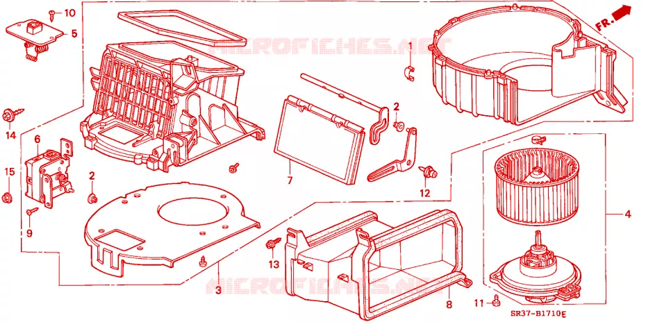 SOFFIATORE RISCALDATORE Honda  CIVIC 1993 LSI 5 velocità manuale 