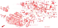 BARDATURA FILO MOTORE/MORSETTO(SOHC) per Honda CIVIC ESI 4 Porte 4 velocità automatico 1995