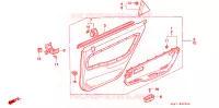 FODERAMENTO PORTIERA per Honda CIVIC ESI 4 Porte 4 velocità automatico 1995