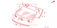 PARAVENTO POSTERIORE per Honda CIVIC ESI 4 Porte 4 velocità automatico 1995