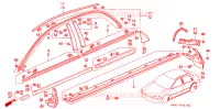 PROTETTORE LATO per Honda CIVIC ESI 4 Porte 4 velocità automatico 1995