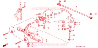 STABILIZZATORE ANTERIORE/ BRACCIO INFERIORE ANT. per Honda CIVIC ESI 4 Porte 4 velocità automatico 1995