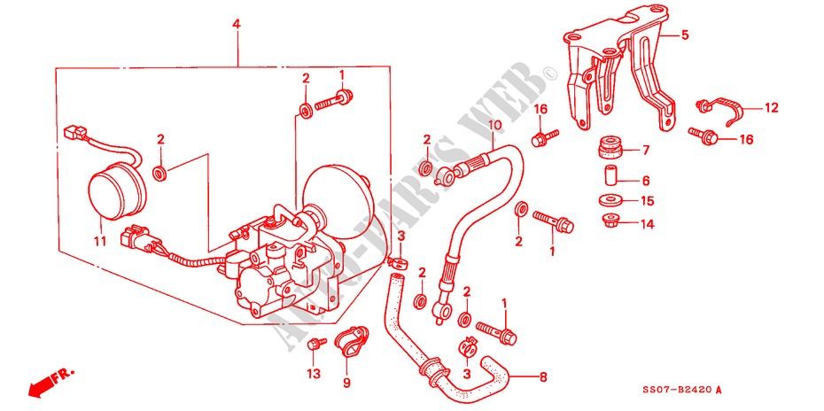 ACCUMULATORE ABS(1) per Honda PRELUDE DOHC VTEC 2 Porte 5 velocità manuale 1993