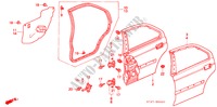PANNELLI PORTIERE POST. per Honda CIVIC 1.4IS 5 Porte 5 velocità manuale 1997