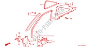 ABBELLIMENTO PILASTRO(RH) per Honda INTEGRA TYPE R 3 Porte 5 velocità manuale 2000