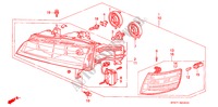 FANALE(KE,KG) per Honda ACCORD COUPE 2.0ILS 2 Porte 4 velocità automatico 1994