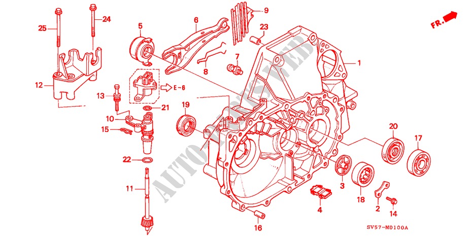 ALLOGGIO INNESTO per Honda ACCORD AERODECK 2.2IES 5 Porte 5 velocità manuale 1994