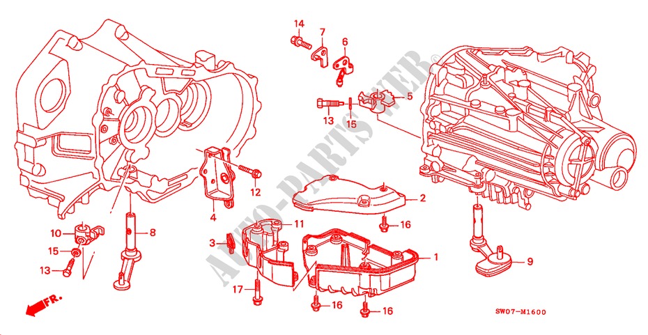 LEVA CAMBIO(3.2L) per Honda NSX NSX-T 2 Porte 6 velocità manuale 2001