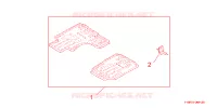 FR RUBBER MAT per Honda CRV DIESEL 2.2 EX 5 Porte 6 velocità manuale 2007
