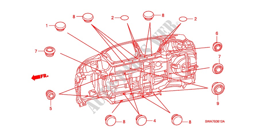 ANELLO DI TENUTA(INFERIORE) per Honda CR-V RVSI 5 Porte 6 velocità manuale 2008